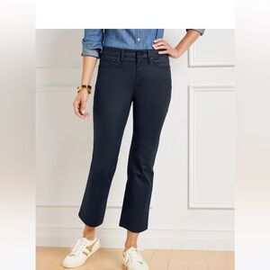Talbots Demi Boot Crop jeans, indigo blue wax, 8, NWT